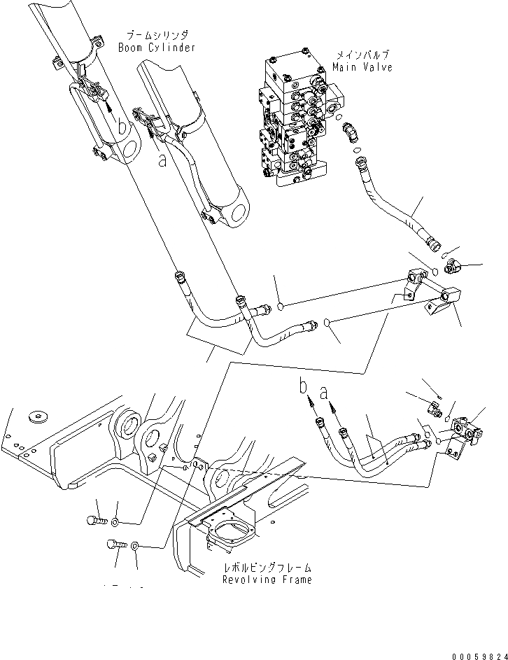 Схема запчастей Komatsu PC138US-8 - ГИДРОЛИНИЯ СТРЕЛЫ (С FALL DOWN PREВЕНТИЛЯТОРION КЛАПАН) H ГИДРАВЛИКА