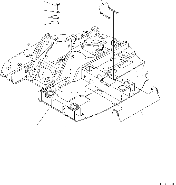 Схема запчастей Komatsu PC138US-8 - ОСНОВНАЯ РАМА(№8-) J ОСНОВНАЯ РАМА И ЕЕ ЧАСТИ