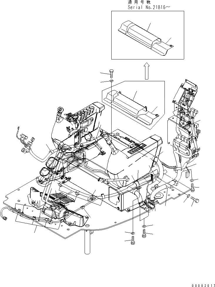 Схема запчастей Komatsu PC138US-8 - ОСНОВН. КОНСТРУКЦИЯ (Э/ПРОВОДКА КРЕПЛЕНИЕ) K OPERATORґS ОБСТАНОВКА И СИСТЕМА УПРАВЛЕНИЯ