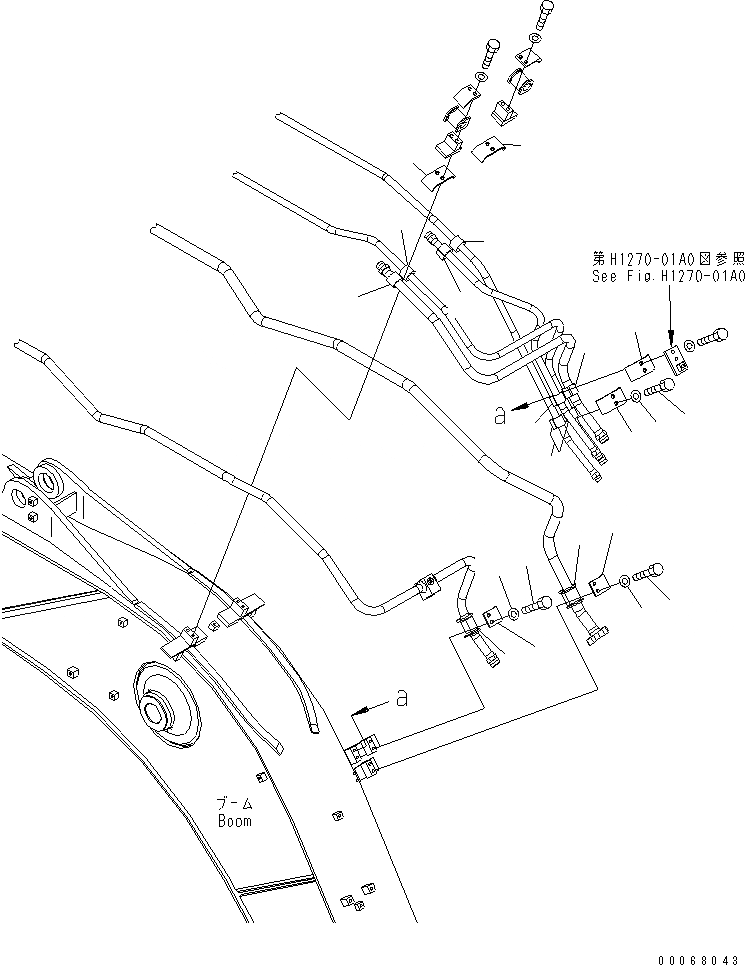 Схема запчастей Komatsu PC138US-8 - СТРЕЛА (ГИДРАВЛ КРЕПЛЕНИЕ /) (№9-) T РАБОЧЕЕ ОБОРУДОВАНИЕ