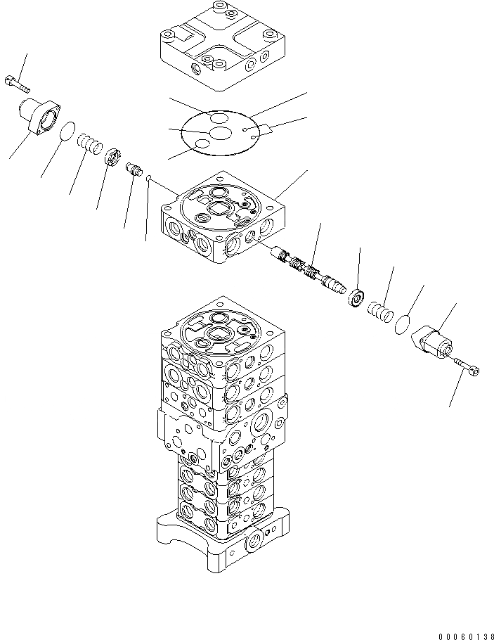 Схема запчастей Komatsu PC138US-8 - ОСНОВН. КЛАПАН (-НАВЕСН. ОБОРУД) (ОТВАЛ) (/7) Y ОСНОВН. КОМПОНЕНТЫ И РЕМКОМПЛЕКТЫ