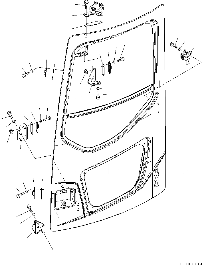 Схема запчастей Komatsu PC138US-2 - КАБИНА (ЗАМОК ДВЕРИ МЕХАНИЗМ) (С ДВЕРЬЮ РАМА) КАБИНА ОПЕРАТОРА И СИСТЕМА УПРАВЛЕНИЯ