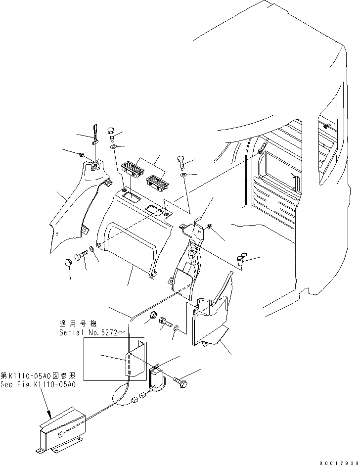 Схема запчастей Komatsu PC138US-2 - КАБИНА (СИСТЕМА МОНИТОРА) (ДЛЯ РУЧН. КОНДИЦ. ВОЗДУХА) КАБИНА ОПЕРАТОРА И СИСТЕМА УПРАВЛЕНИЯ