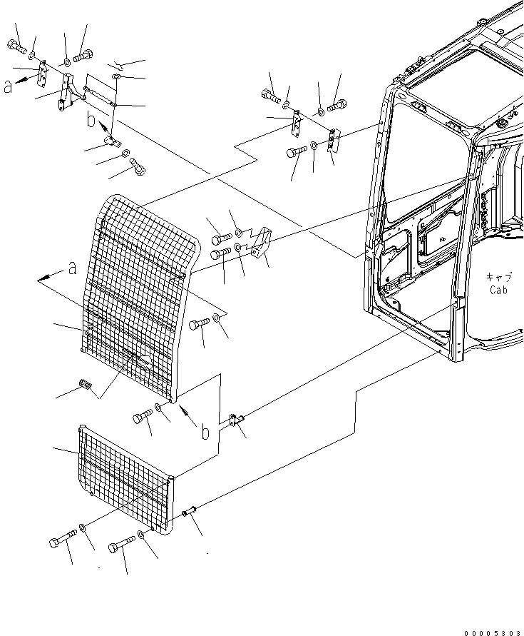 Схема запчастей Komatsu PC138US-2 - КАБИНА (КОНТРОЛЛЕР) (КРОМЕ ЯПОН.) КАБИНА ОПЕРАТОРА И СИСТЕМА УПРАВЛЕНИЯ