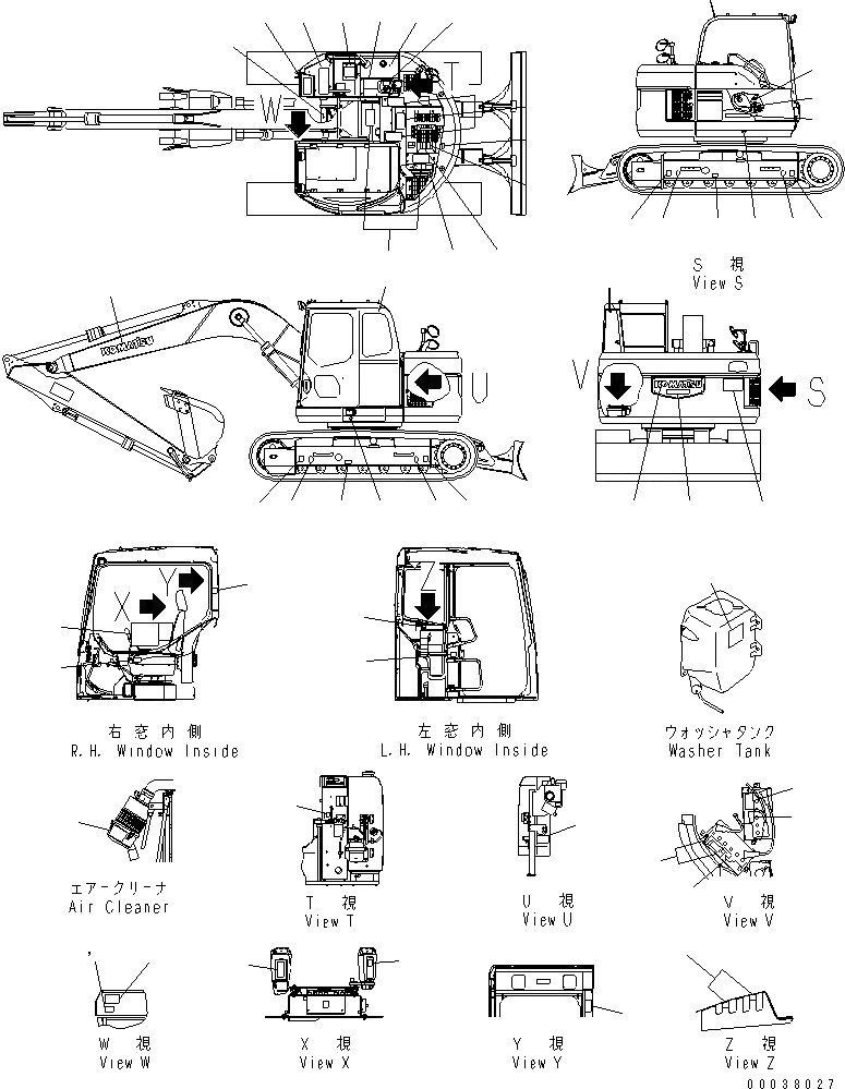 Схема запчастей Komatsu PC138US-2 - СТРЕЛА (СТРЕЛА¤РАБОЧ. ОСВЕЩЕНИЕ И ПАЛЕЦ) (ДЛЯ НАВЕСН. ОБОРУД.) РАБОЧЕЕ ОБОРУДОВАНИЕ