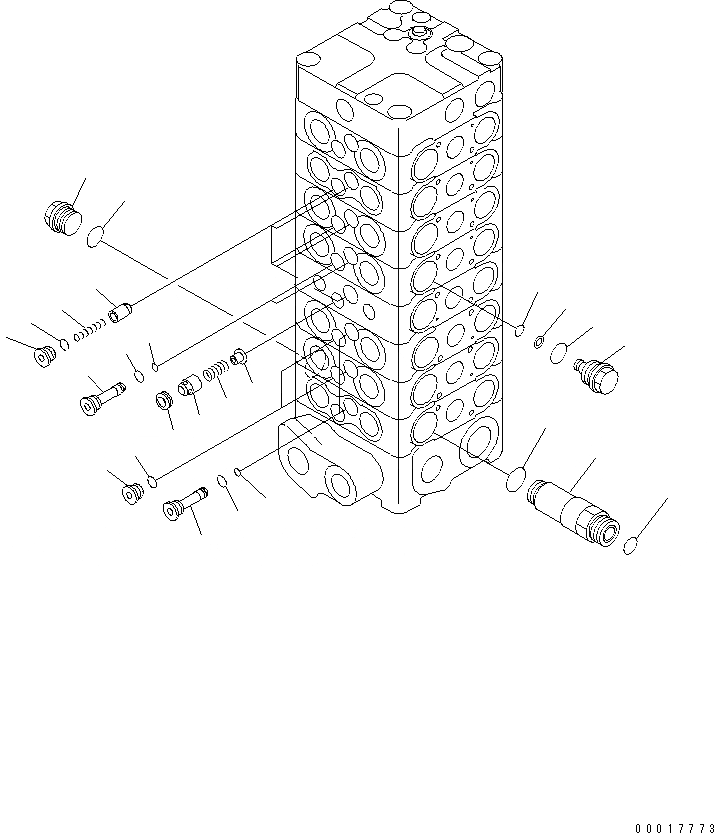 Схема запчастей Komatsu PC138US-2 - ОСНОВН. КЛАПАН (7-КЛАПАН) (/) (ДЛЯ ОТВАЛ) ОСНОВН. КОМПОНЕНТЫ И РЕМКОМПЛЕКТЫ