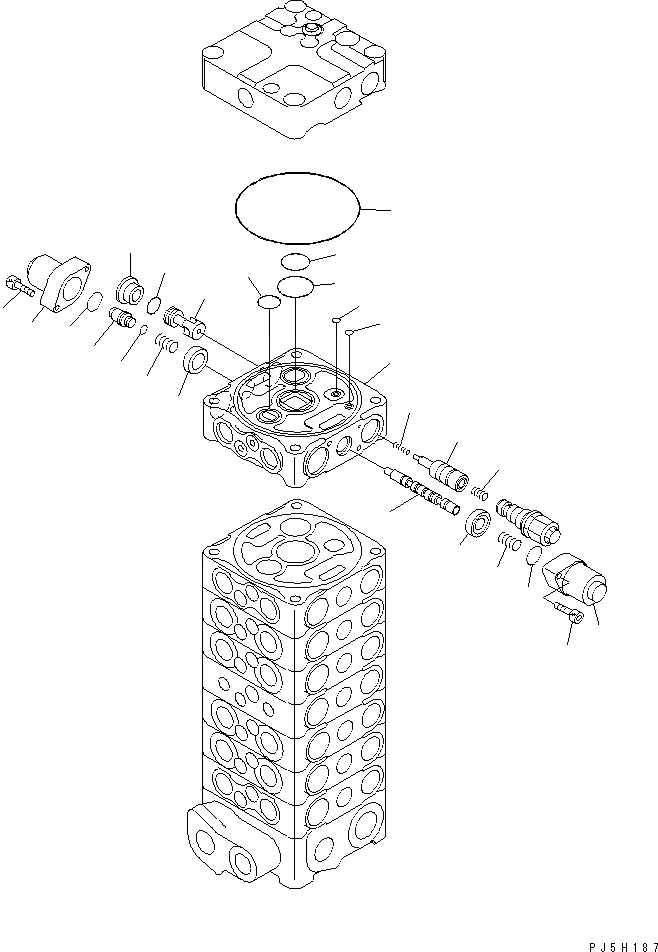 Схема запчастей Komatsu PC138US-2-AC - ОСНОВН. КЛАПАН (8-КЛАПАН) (/) (ДЛЯ НАВЕСН. ОБОРУД И ОТВАЛ) ОСНОВН. КОМПОНЕНТЫ И РЕМКОМПЛЕКТЫ