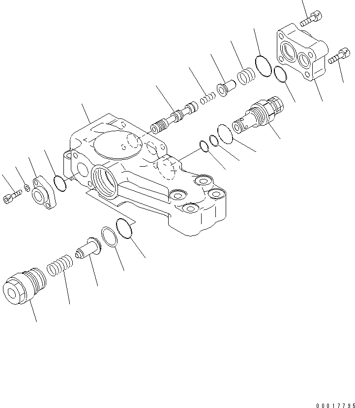 Схема запчастей Komatsu PC138US-2-AC - КЛАПАН ПЕРЕГРУЗКИ ОСНОВН. КОМПОНЕНТЫ И РЕМКОМПЛЕКТЫ