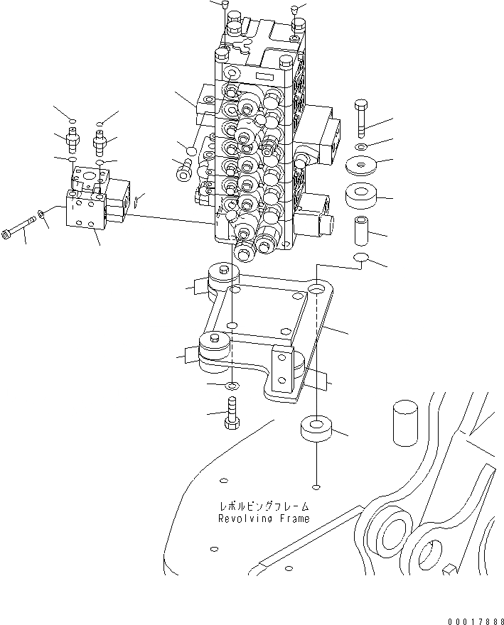 Схема запчастей Komatsu PC138USLC-2 - ОСНОВН. КЛАПАН (ДЛЯ ОТВАЛ) ГИДРАВЛИКА