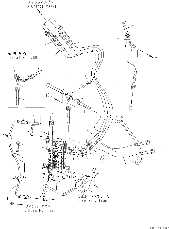 Схема запчастей Komatsu PC138USLC-2 - -НАВЕСНОЕ ОБОРУД-Е ГИДРАВЛИКА
