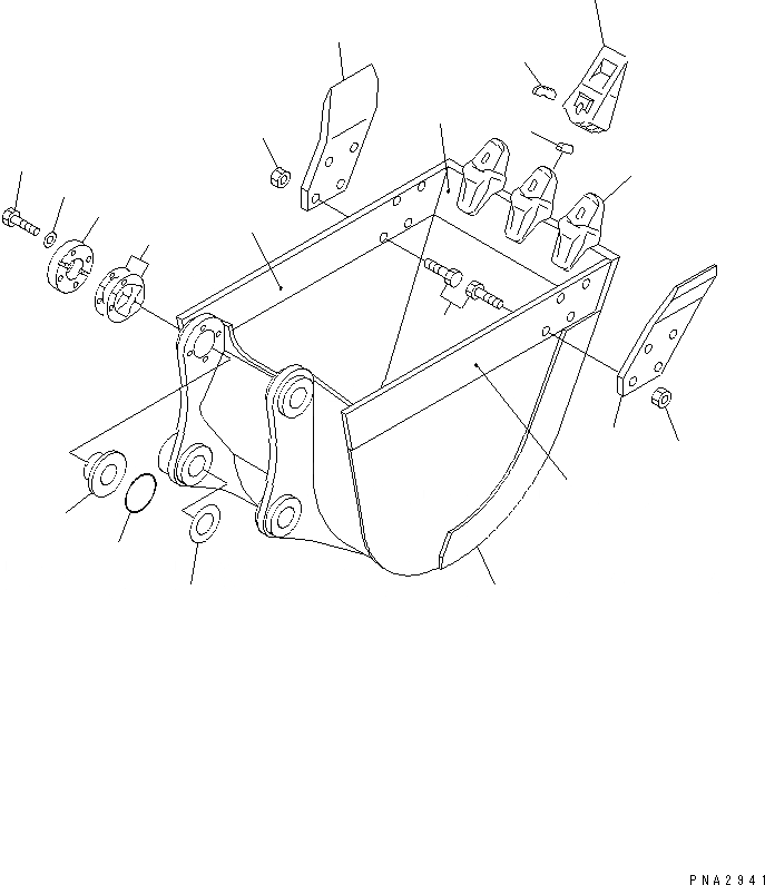 Схема запчастей Komatsu PC138USLC-2 - КОВШ¤ .M ШИР. MM (ВЕРТИКАЛЬН. ПАЛЕЦ) РАБОЧЕЕ ОБОРУДОВАНИЕ
