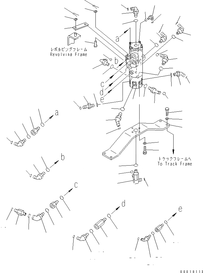 Схема запчастей Komatsu PC138US-2-AT - ПОВОРОТНОЕ СОЕДИНЕНИЕ (ДЛЯ ОТВАЛ) ПОВОРОТН. КРУГ И КОМПОНЕНТЫ