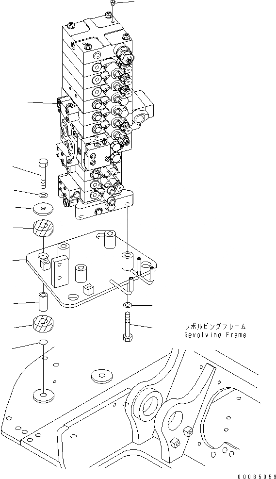 Схема запчастей Komatsu PC138US-8 - ОСНОВН. КЛАПАН (ДЛЯ -НАВЕСН. ОБОРУД И ОТВАЛ) (KUK OFFSET СТРЕЛА СПЕЦ-Я. СТУПЕНИ)(№7-) ГИДРАВЛИКА