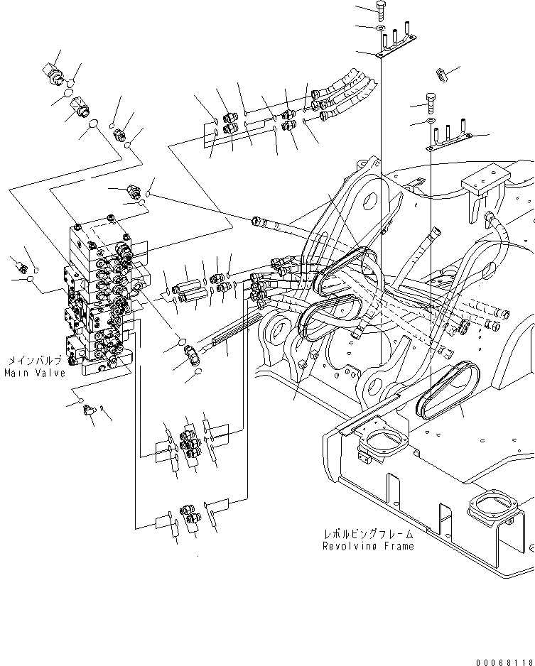 Схема запчастей Komatsu PC138US-8 - ГИДРОЛИНИЯ РУКОЯТИ И КОВША(/) (ДЛЯ ОТВАЛ)(№-) ГИДРАВЛИКА