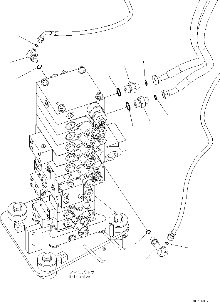 Схема запчастей Komatsu PC138US-8 - ГИДРОЛИНИЯ РУКОЯТИ И КОВША(ПАТРУБОК) (KUK OFFSET СТРЕЛА СПЕЦ-Я.)(№-) ГИДРАВЛИКА