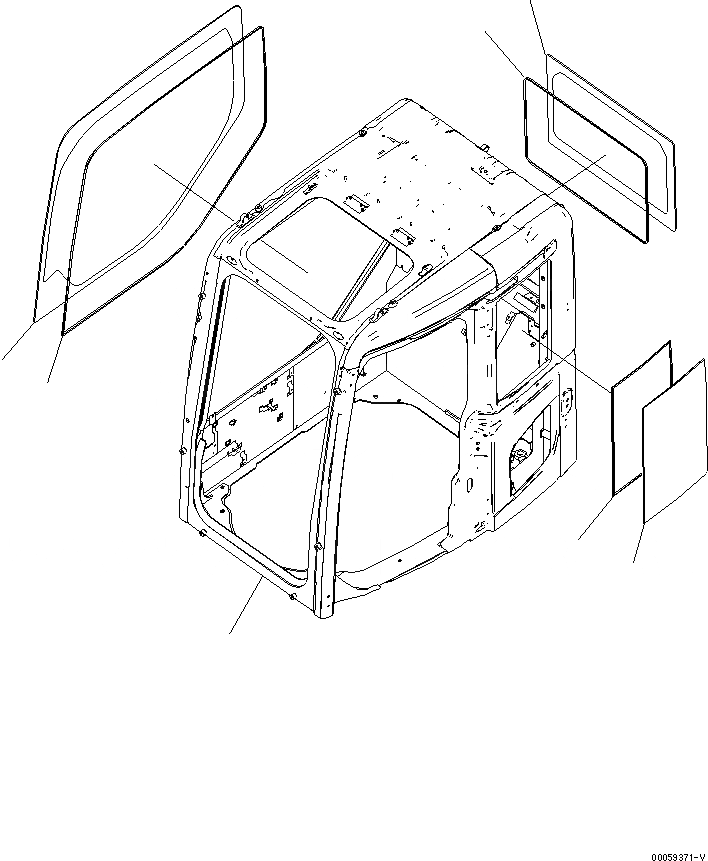 Схема запчастей Komatsu PC138US-8 - КАБИНА (ДЛЯ ЕС)(№-) КАБИНА ОПЕРАТОРА И СИСТЕМА УПРАВЛЕНИЯ