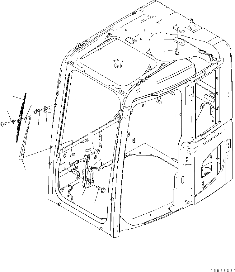 Схема запчастей Komatsu PC138US-8 - КАБИНА (ДВОРНИКИ И ОСВЕЩЕНИЕ) (ДЛЯ ЕС)(№-) КАБИНА ОПЕРАТОРА И СИСТЕМА УПРАВЛЕНИЯ