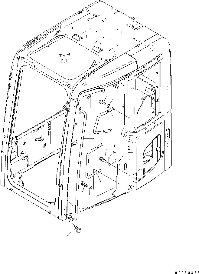 Схема запчастей Komatsu PC138US-8 - КАБИНА (АКСЕССУАРЫ) (ДЛЯ ЕС)(№-) КАБИНА ОПЕРАТОРА И СИСТЕМА УПРАВЛЕНИЯ