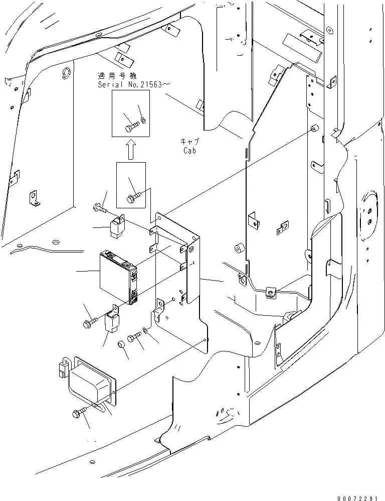 Схема запчастей Komatsu PC138US-8 - КАБИНА (КОНДИЦ. ВОЗДУХА SUB ПЛАСТИНА) (ДЛЯ ЕС)(№-) КАБИНА ОПЕРАТОРА И СИСТЕМА УПРАВЛЕНИЯ