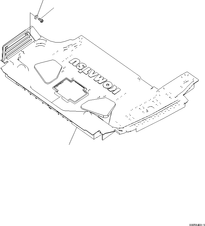 Схема запчастей Komatsu PC138US-8 - ПОКРЫТИЕ ПОЛА(KUK OFFSET СТРЕЛА СПЕЦ-Я.)(№-) КАБИНА ОПЕРАТОРА И СИСТЕМА УПРАВЛЕНИЯ