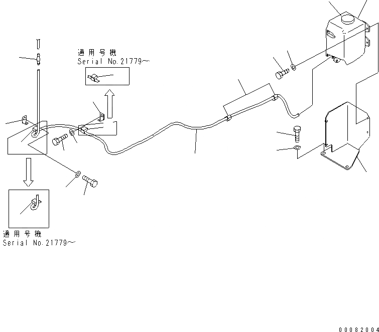 Схема запчастей Komatsu PC138US-8 - ОМЫВАТЕЛЬ СТЕКЛА(№-) КАБИНА ОПЕРАТОРА И СИСТЕМА УПРАВЛЕНИЯ