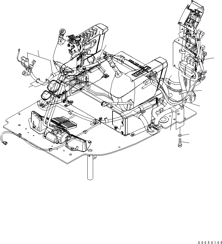 Схема запчастей Komatsu PC138US-8 - ПЕРЕДН. КРЫШКА(Э/ПРОВОДКА КРЕПЛЕНИЕ)(№-) КАБИНА ОПЕРАТОРА И СИСТЕМА УПРАВЛЕНИЯ