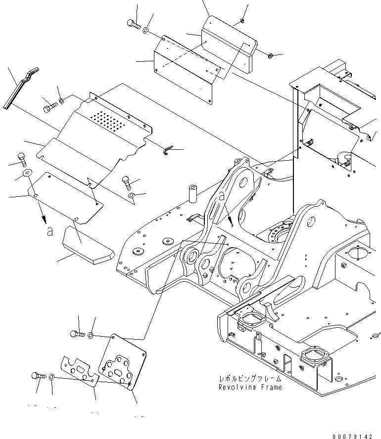 Схема запчастей Komatsu PC138US-8 - ПЕРЕГОРОДКА. КРЫШКА(KUK OFFSET СТРЕЛА СПЕЦ-Я.)(№-) ЧАСТИ КОРПУСА