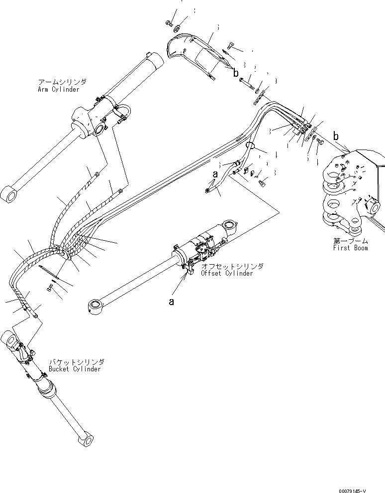 Схема запчастей Komatsu PC138US-8 - СТРЕЛА (ГИДРАВЛ ЛИНИЯ /) (KUK OFFSET СТРЕЛА СПЕЦ-Я.)(№-) РАБОЧЕЕ ОБОРУДОВАНИЕ