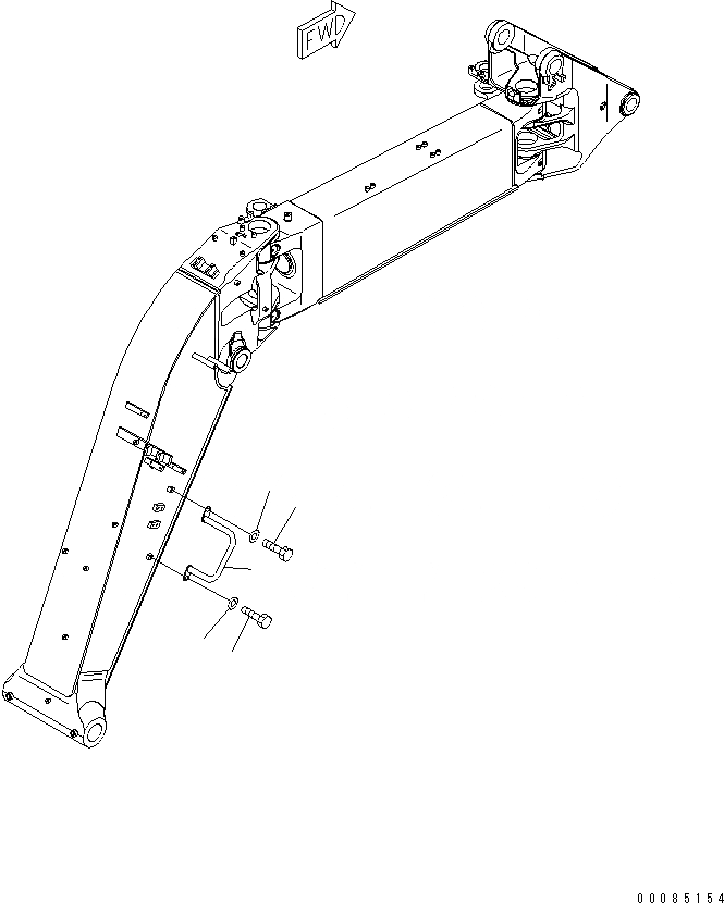 Схема запчастей Komatsu PC138US-8 - СТРЕЛА (HANDRAIL) (ДВОЙН. OFFSET СТРЕЛА СПЕЦ-Я. СТУПЕНИ)(№7-) РАБОЧЕЕ ОБОРУДОВАНИЕ