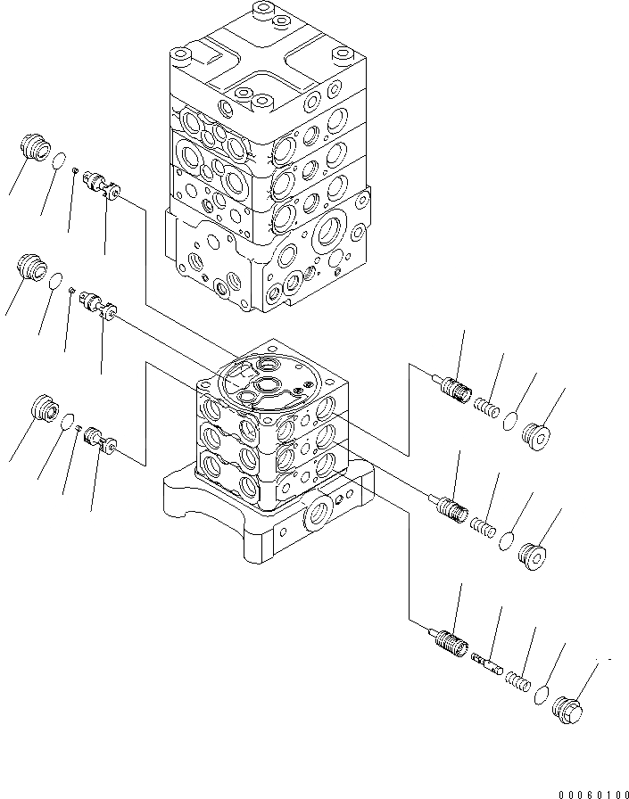 Схема запчастей Komatsu PC138US-8 - ОСНОВН. КЛАПАН (/)(№-) ОСНОВН. КОМПОНЕНТЫ И РЕМКОМПЛЕКТЫ