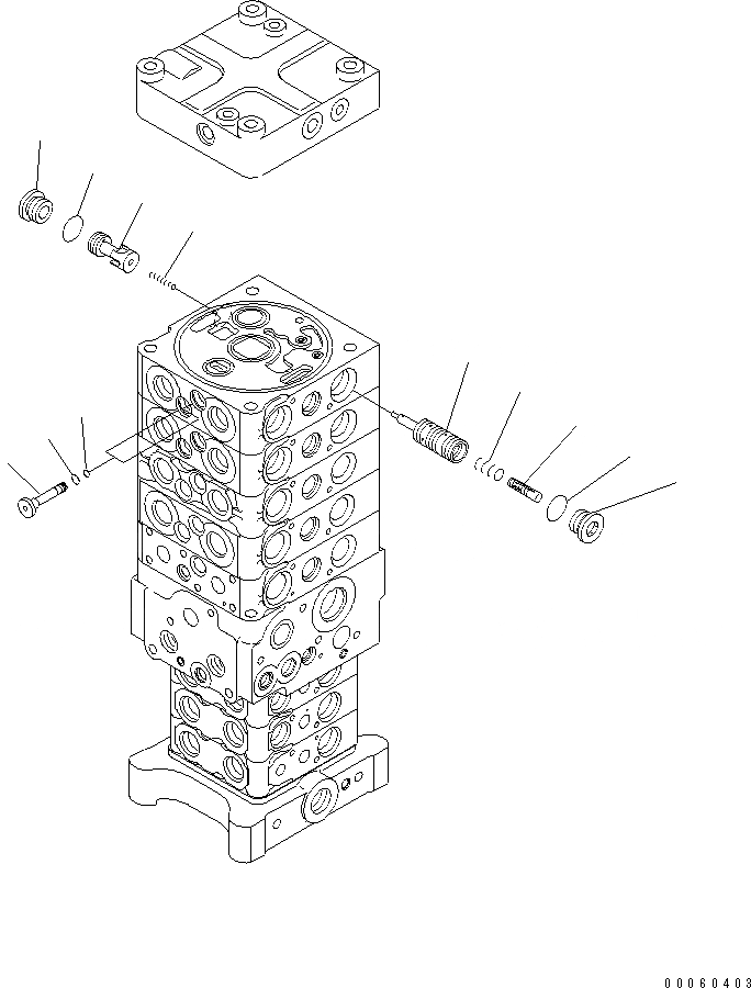 Схема запчастей Komatsu PC138US-8 - ОСНОВН. КЛАПАН (KUK OFFSET СТРЕЛА СПЕЦ-Я.) (/)(№-) ОСНОВН. КОМПОНЕНТЫ И РЕМКОМПЛЕКТЫ