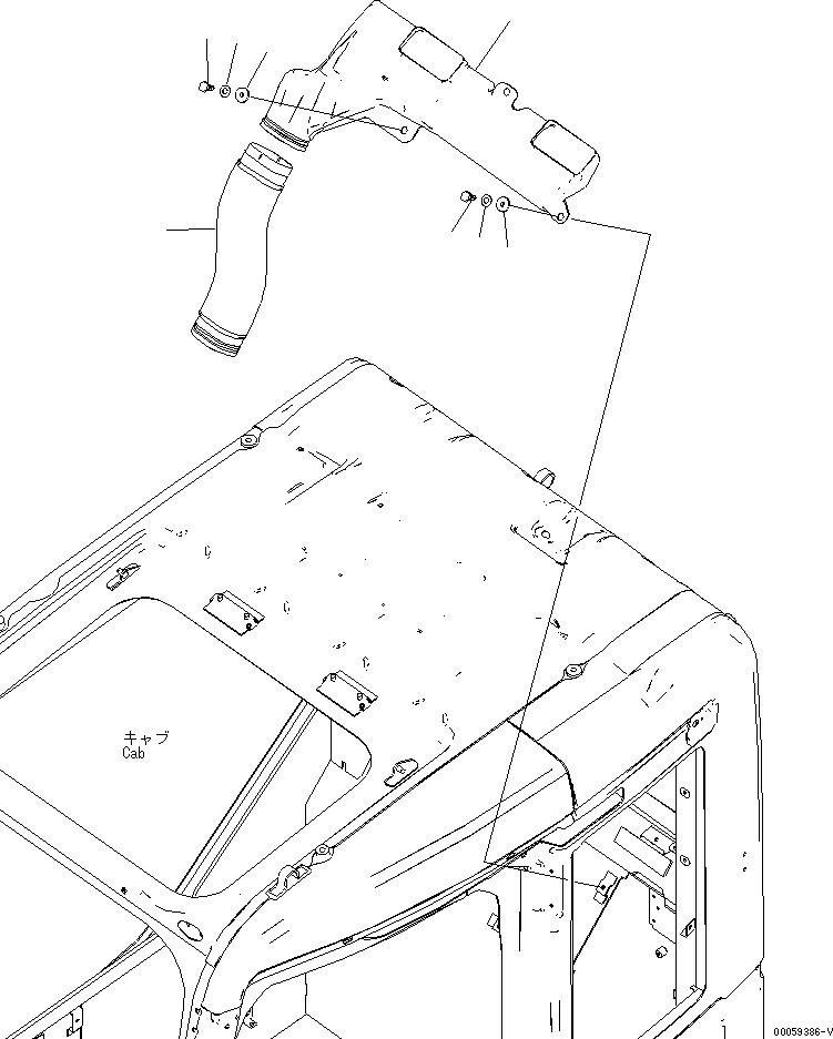 Схема запчастей Komatsu PC138USLC-8 - КАБИНА (ВОЗДУХОВОДЫ)(№-) КАБИНА ОПЕРАТОРА И СИСТЕМА УПРАВЛЕНИЯ