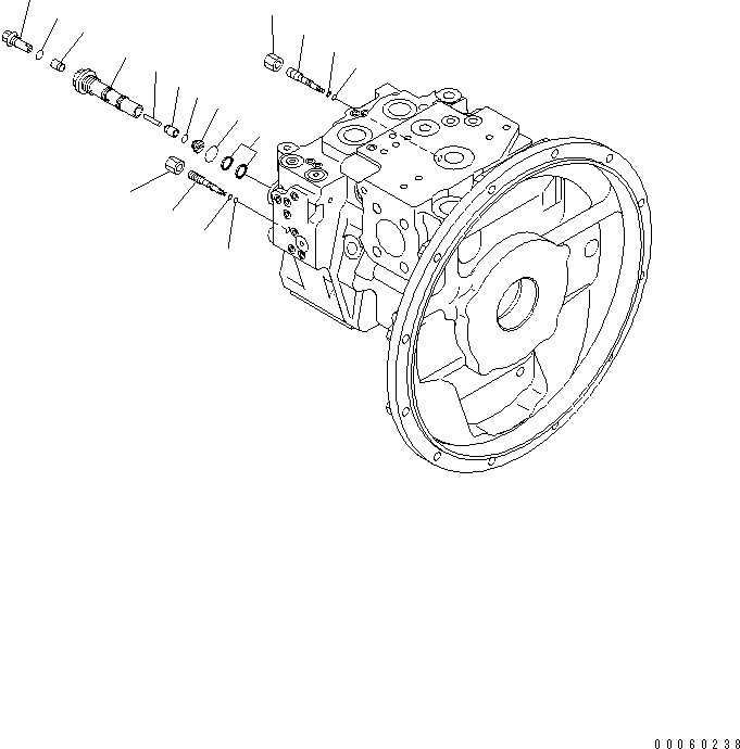 Схема запчастей Komatsu PC138USLC-8 - ОСНОВН. НАСОС (/9)(№-) ОСНОВН. КОМПОНЕНТЫ И РЕМКОМПЛЕКТЫ