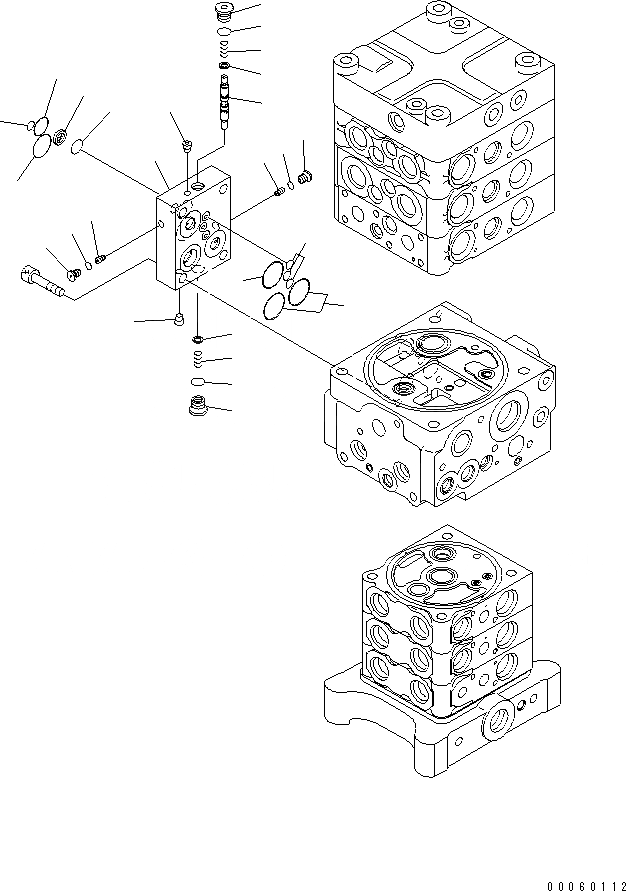 Схема запчастей Komatsu PC138USLC-8 - ОСНОВН. КЛАПАН (/)(№-) ОСНОВН. КОМПОНЕНТЫ И РЕМКОМПЛЕКТЫ