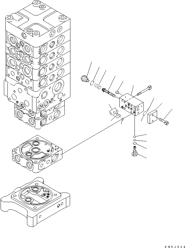 Схема запчастей Komatsu PC138USLC-8 - ОСНОВН. КЛАПАН (-НАВЕСН. ОБОРУД) (/7)(№-) ОСНОВН. КОМПОНЕНТЫ И РЕМКОМПЛЕКТЫ