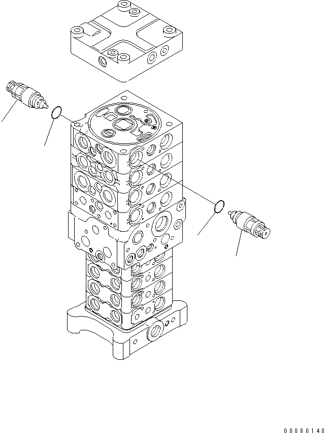 Схема запчастей Komatsu PC138USLC-8 - ОСНОВН. КЛАПАН (-НАВЕСН. ОБОРУД) (ОТВАЛ) (7/7)(№-) ОСНОВН. КОМПОНЕНТЫ И РЕМКОМПЛЕКТЫ