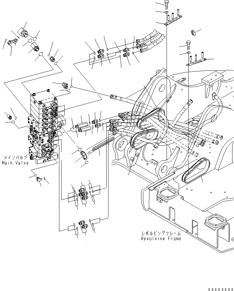 Схема запчастей Komatsu PC138US-8 - ГИДРОЛИНИЯ РУКОЯТИ И КОВША(/) (ДЛЯ ЕС)(№-) ГИДРАВЛИКА