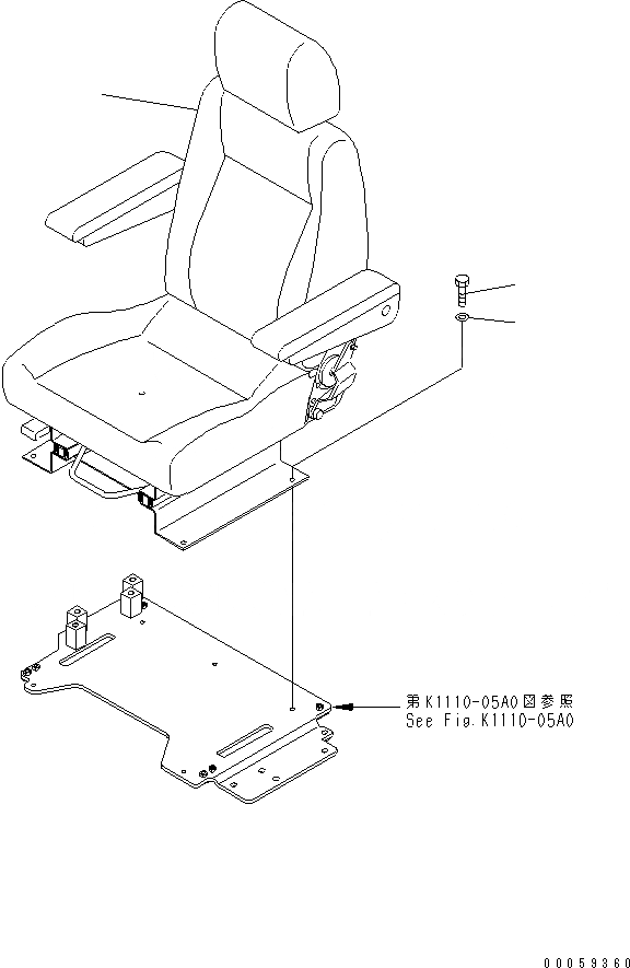 Схема запчастей Komatsu PC138US-8 - КРЕСЛО ОПЕРАТОРА (НАКЛОНЯЕМОЕ)(№-) КАБИНА ОПЕРАТОРА И СИСТЕМА УПРАВЛЕНИЯ