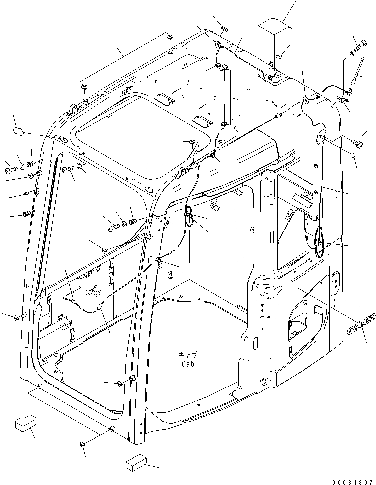 Схема запчастей Komatsu PC138US-8 - КАБИНА (ЗАГЛУШКА БОЛТ¤ АНТЕННА И GALEO ПЛАСТИНА) (ORBCOMM ТИП) (ДЛЯ КРОМЕ ЯПОН.)(№-) КАБИНА ОПЕРАТОРА И СИСТЕМА УПРАВЛЕНИЯ