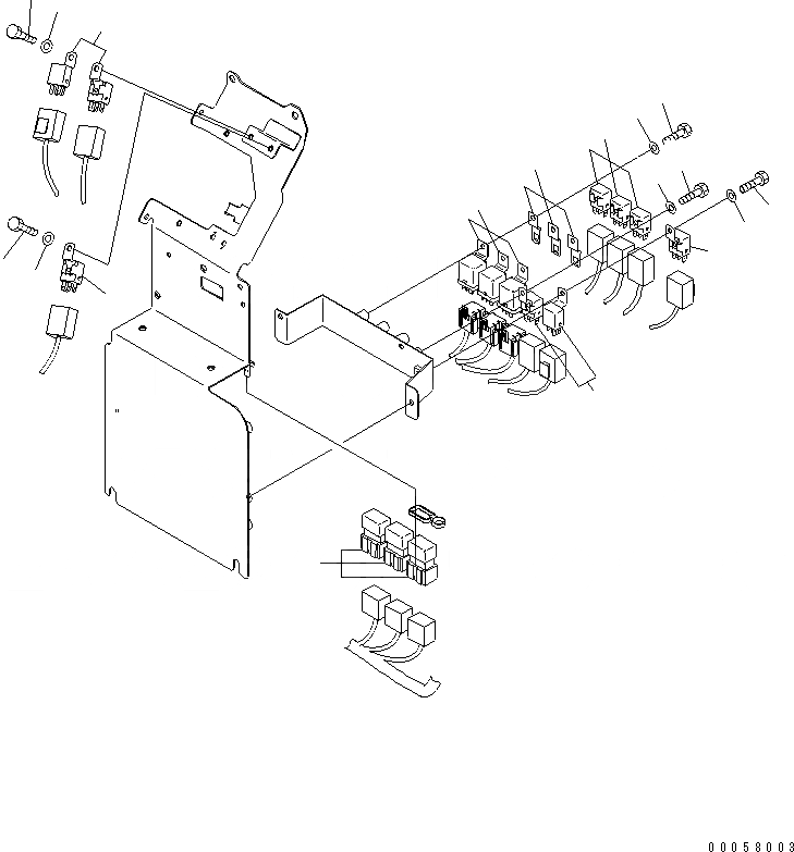 Схема запчастей Komatsu PC138US-8 - ОСНОВН. КОНСТРУКЦИЯ (РЕЛЕ И DIODE) (ДЛЯ ЕС)(№-) КАБИНА ОПЕРАТОРА И СИСТЕМА УПРАВЛЕНИЯ