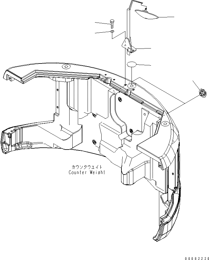 Схема запчастей Komatsu PC138US-8 - ЗАДН. VIEW MIRROR(№-) ЧАСТИ КОРПУСА