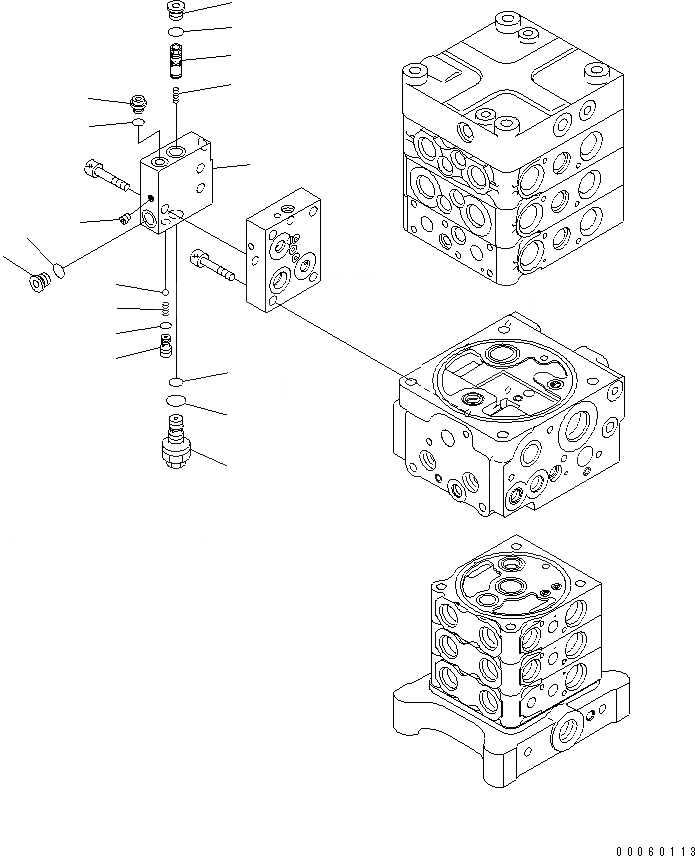 Схема запчастей Komatsu PC138US-8 - ОСНОВН. КЛАПАН (/)(№-) ОСНОВН. КОМПОНЕНТЫ И РЕМКОМПЛЕКТЫ