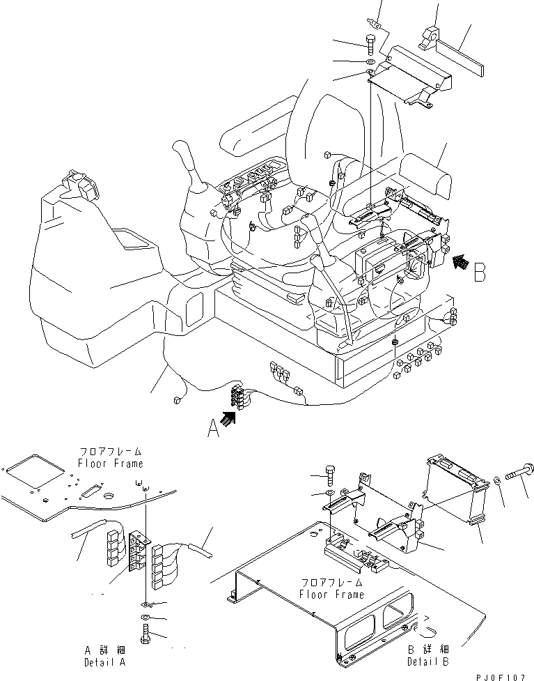 Схема запчастей Komatsu PC138USLC-2 - ОСНОВН. КОНСТРУКЦИЯ (ЭЛЕКТР.) КАБИНА ОПЕРАТОРА И СИСТЕМА УПРАВЛЕНИЯ