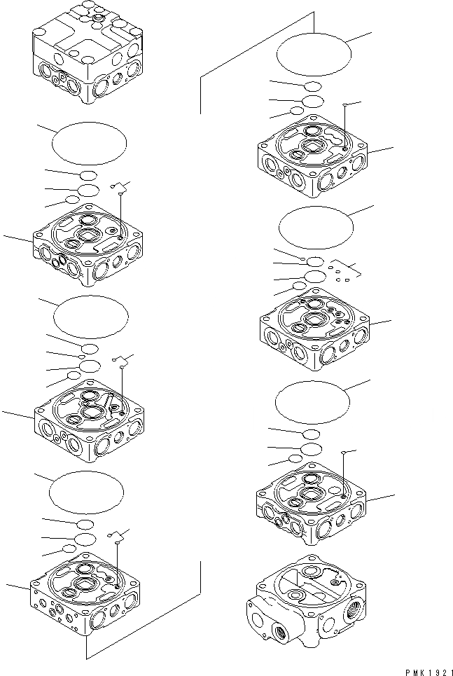Схема запчастей Komatsu PC138USLC-2 - ОСНОВН. КЛАПАН (7-КЛАПАН) (/) (ДЛЯ НАВЕСН. ОБОРУД.) ОСНОВН. КОМПОНЕНТЫ И РЕМКОМПЛЕКТЫ