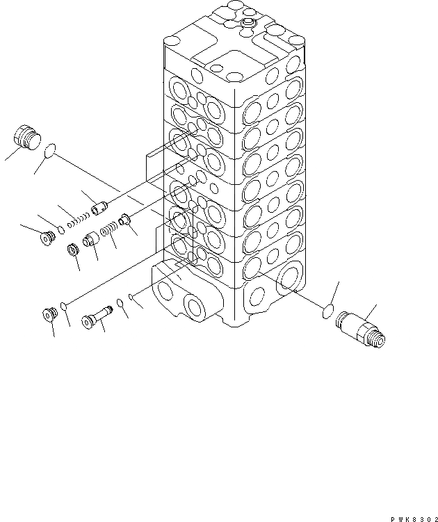Схема запчастей Komatsu PC138USLC-2 - ОСНОВН. КЛАПАН (7-КЛАПАН) (/) (ДЛЯ НАВЕСН. ОБОРУД.) ОСНОВН. КОМПОНЕНТЫ И РЕМКОМПЛЕКТЫ