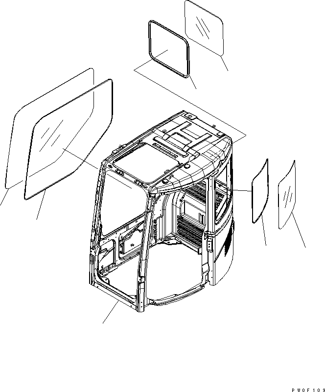 Схема запчастей Komatsu PC138US-2 - КАБИНА (СПЕЦ-Я ДЛЯ РАЗРУШ. ЗДАНИЙ)(№-) КАБИНА ОПЕРАТОРА И СИСТЕМА УПРАВЛЕНИЯ