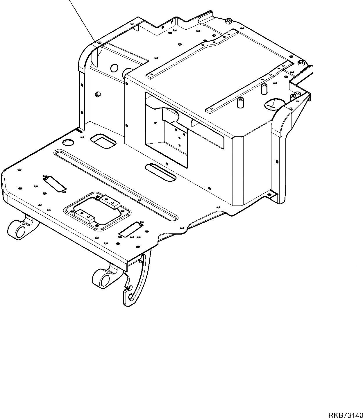 Схема запчастей Komatsu PC14R-3 - ОСНОВН. КОНСТРУКЦИЯ ЧАСТИ КОРПУСА И КАБИНА