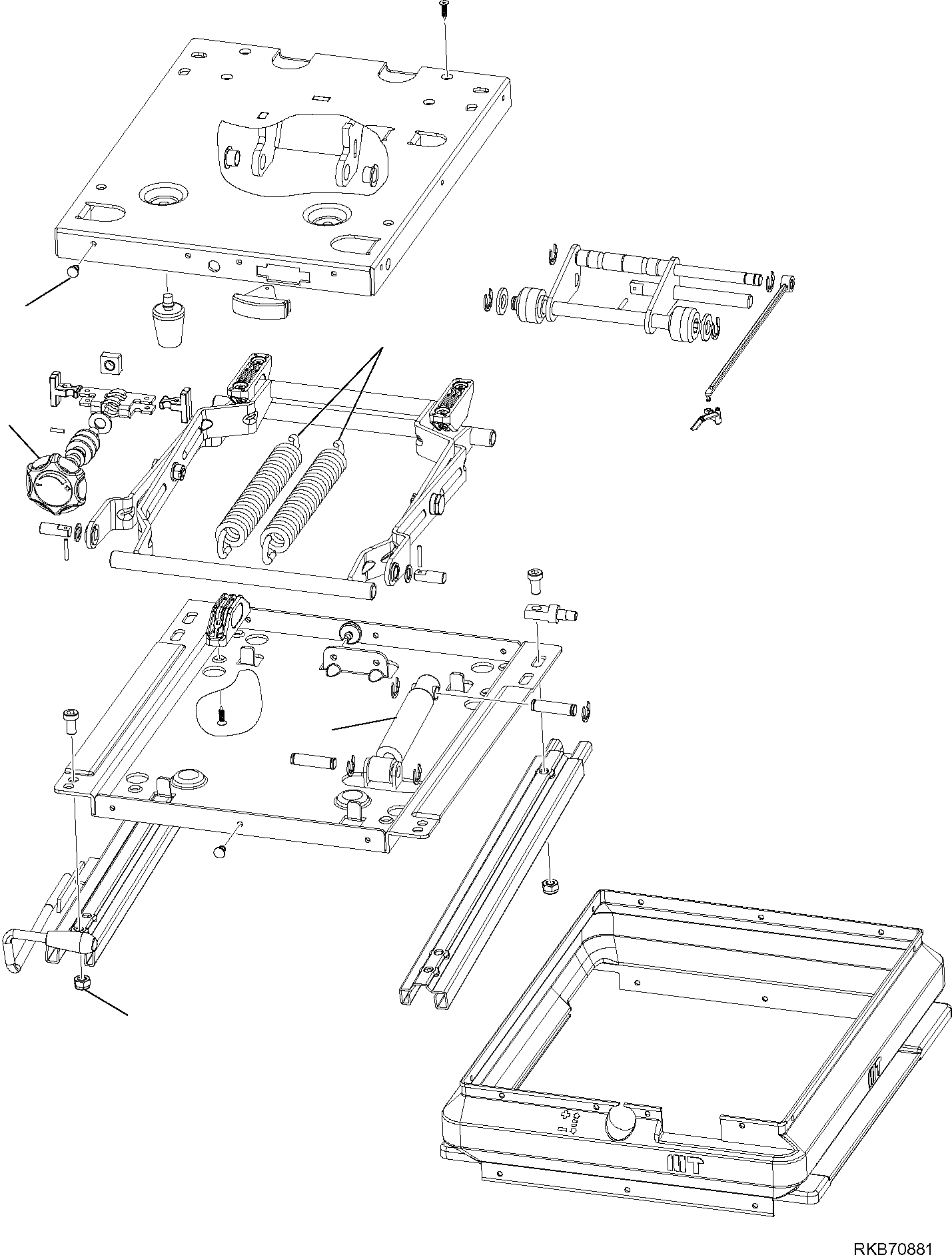 Схема запчастей Komatsu PC14R-3 - СИДЕНЬЕ ОПЕРАТОРА (DELUXE) (/) ЧАСТИ КОРПУСА И КАБИНА