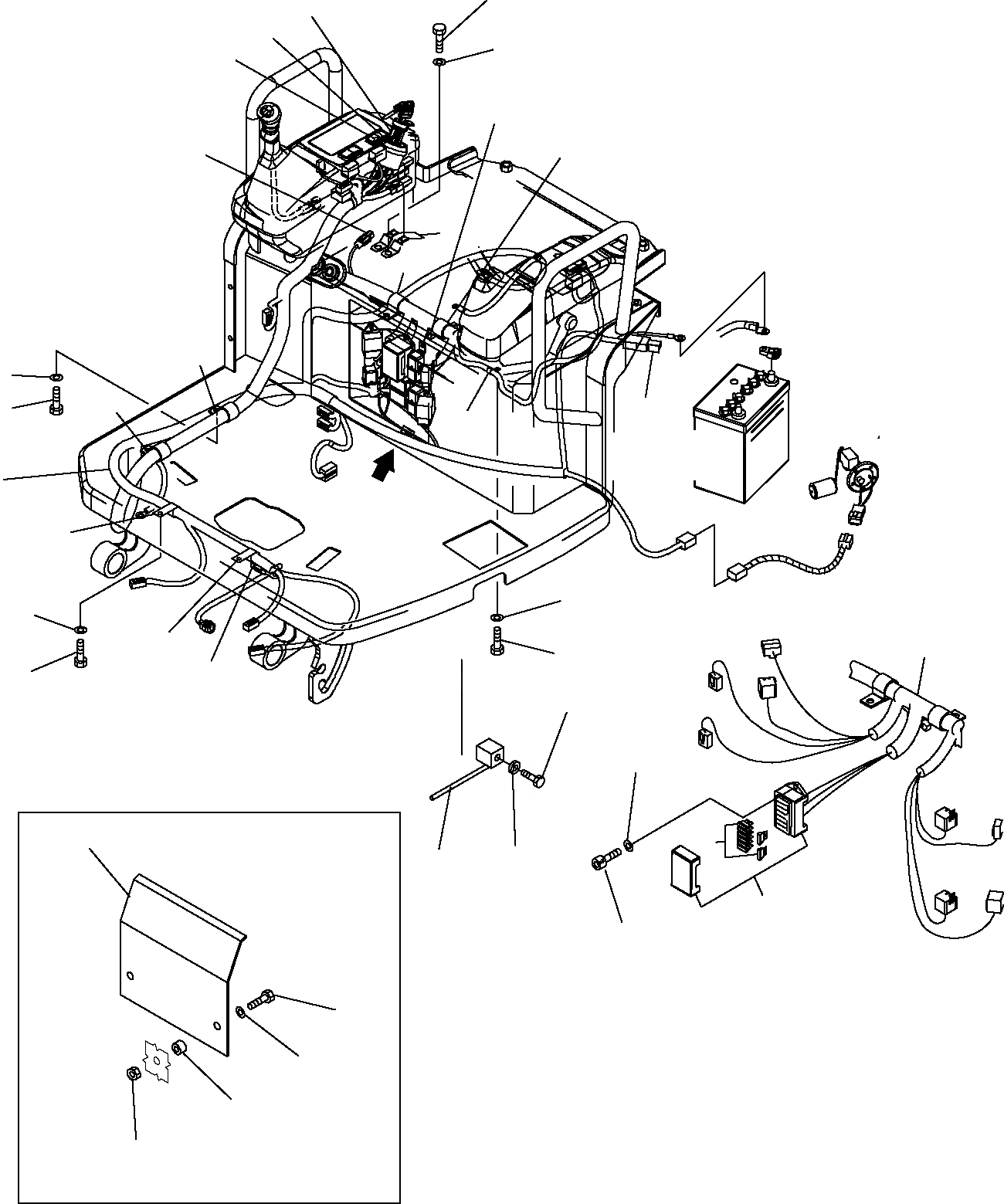 Схема запчастей Komatsu PC14R-2 - ЭЛЕКТРИКА (ПЛАТФОРМА) (ДЛЯ HS ВЕРСИЯ) КОМПОНЕНТЫ ДВИГАТЕЛЯ И ЭЛЕКТРИКА