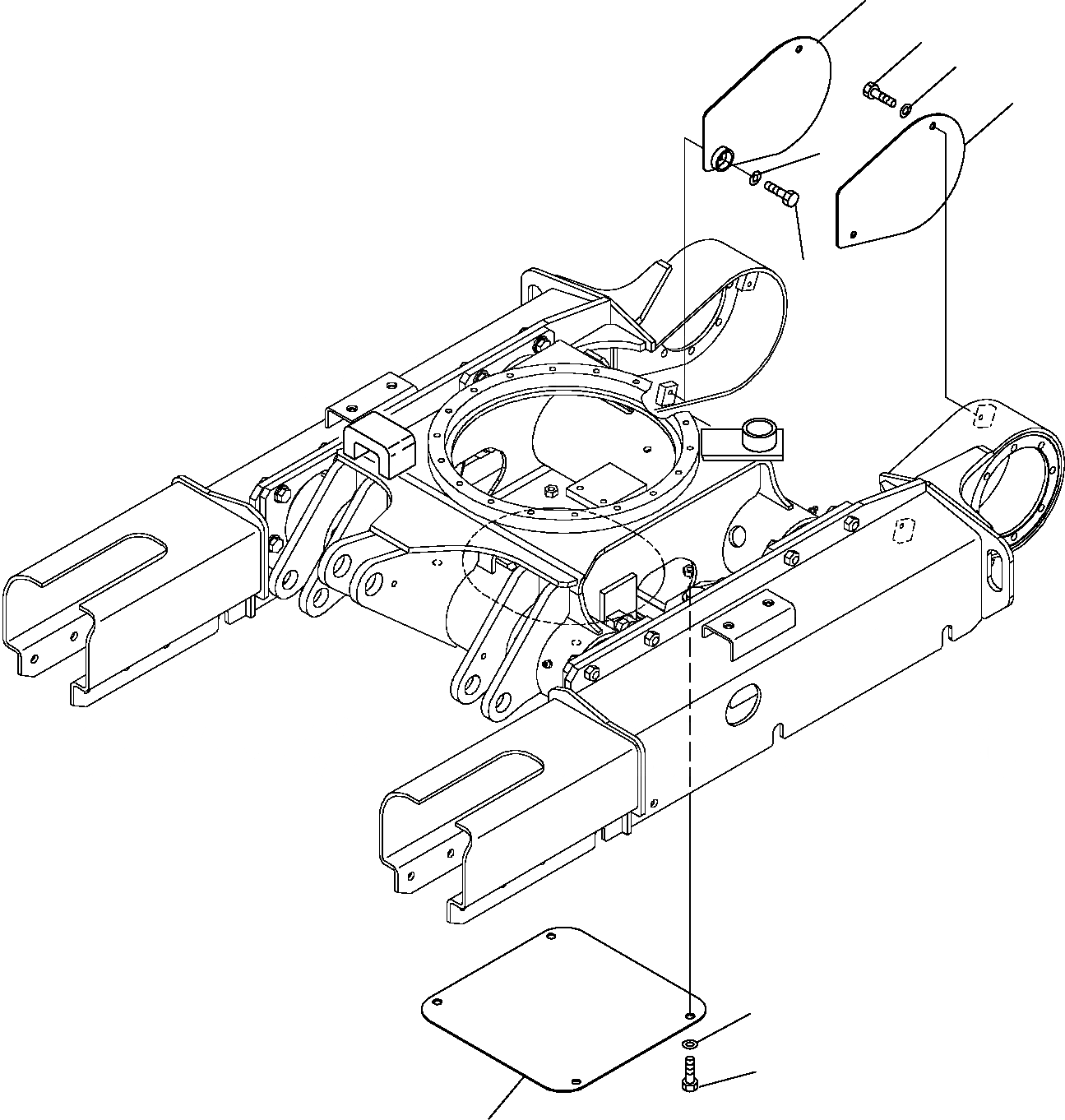 Схема запчастей Komatsu PC14R-2 - КРЫШКИ (С РЕГУЛЯТОРОМ) РАМА